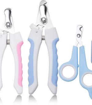 Dog & Cat Pets Nail Clippers and Trimmers - with Safety Nail Guard to Avoid Over Cutting, Nail File Great for Cats, Dogs, Bunnies - Cat & Dog Grooming Supplies